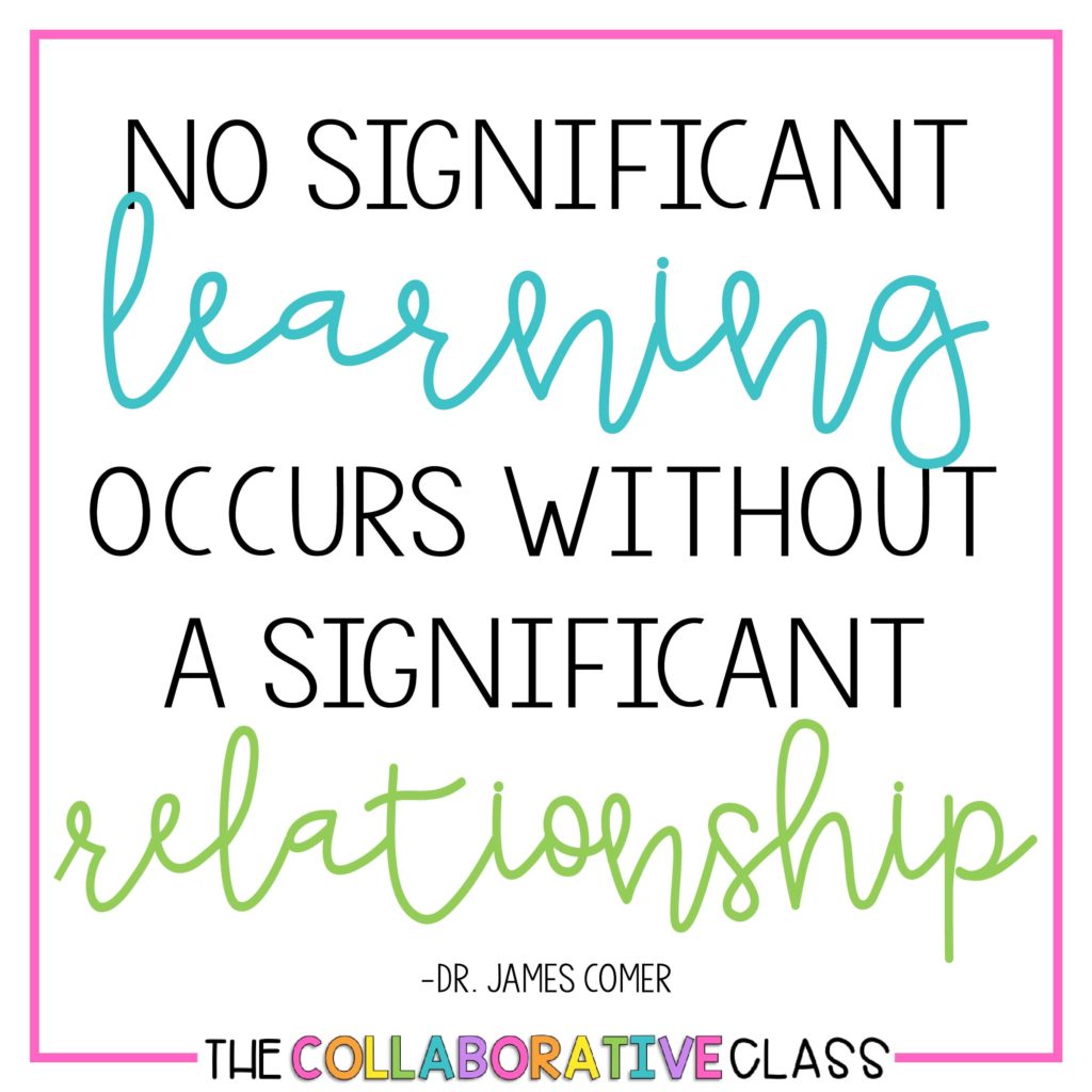 no significant learning occurs without a significant relationship