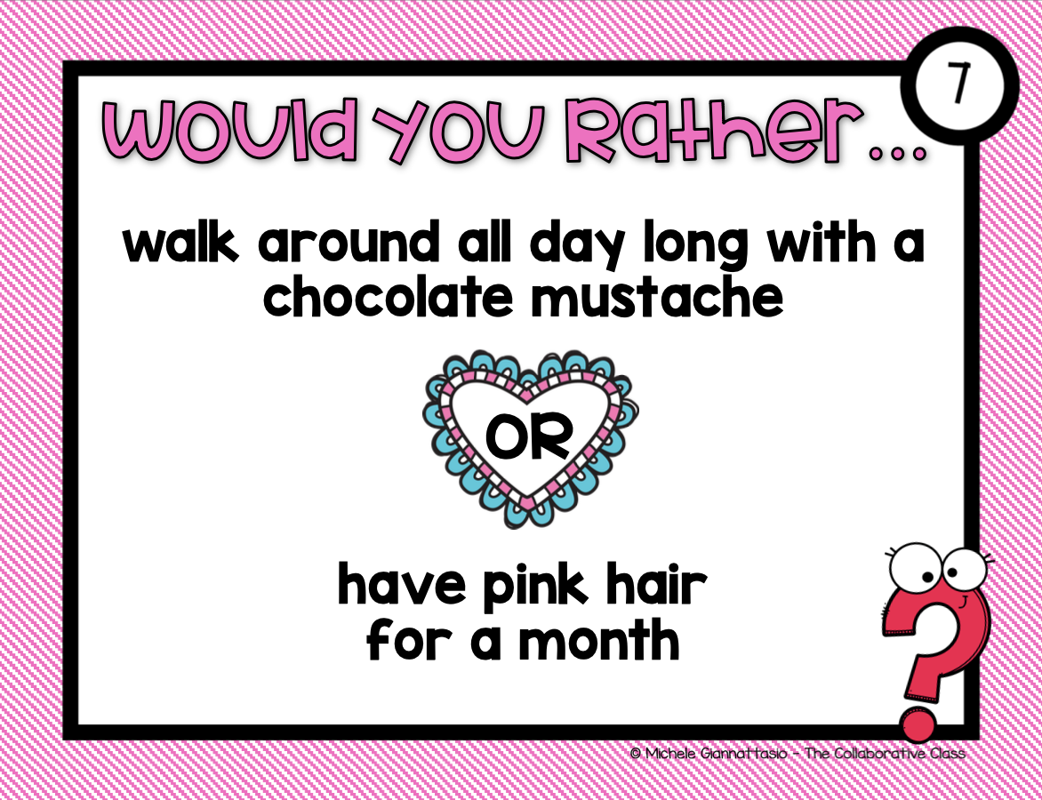 would you rather questions for kids valentine's day