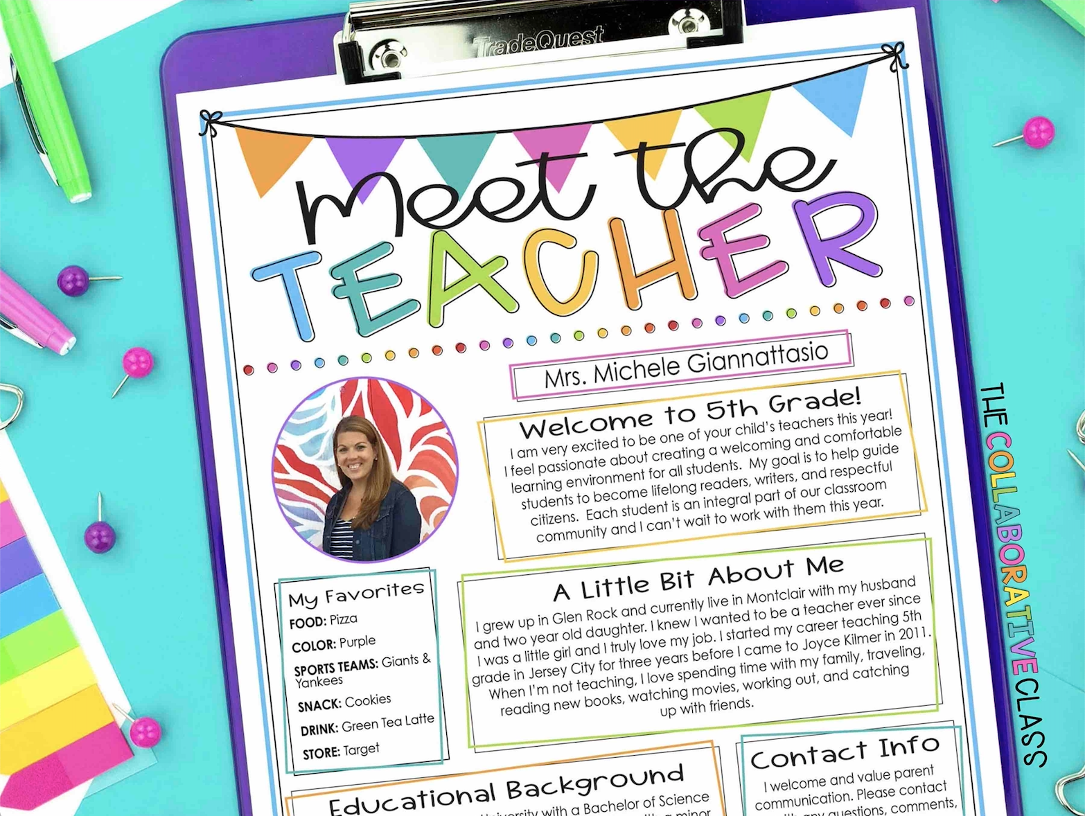 meet the teacher template