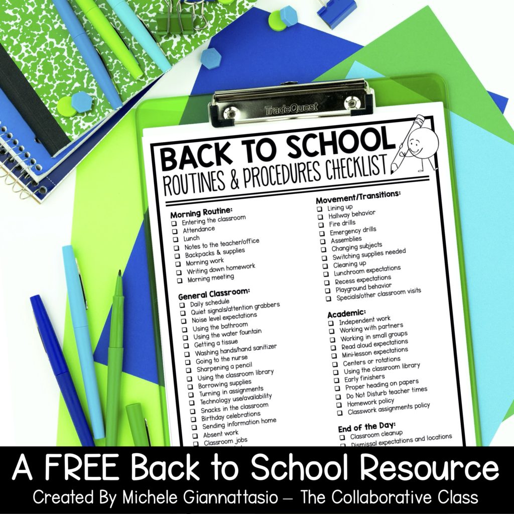 back to school routines and procedures