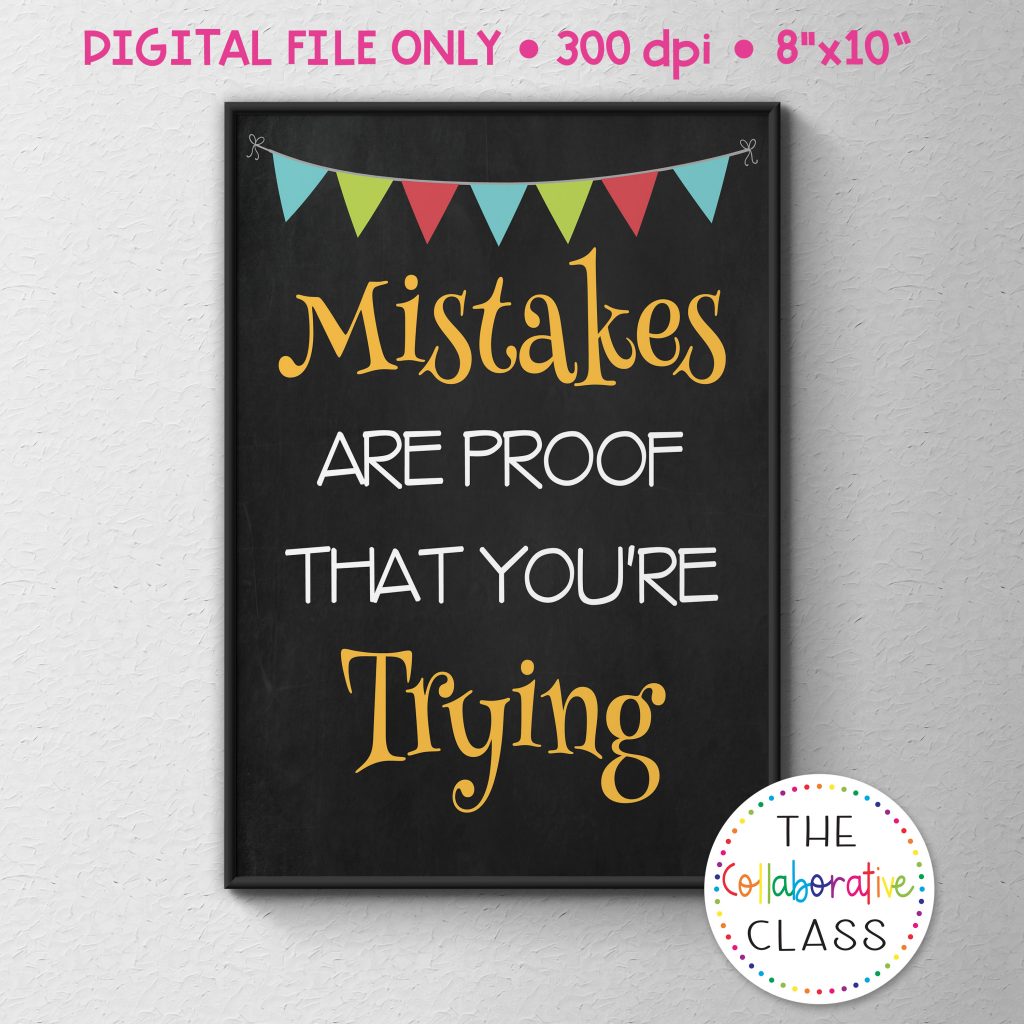 Inspirational Chalkboard Printables {set Of 6} - The Collaborative Class