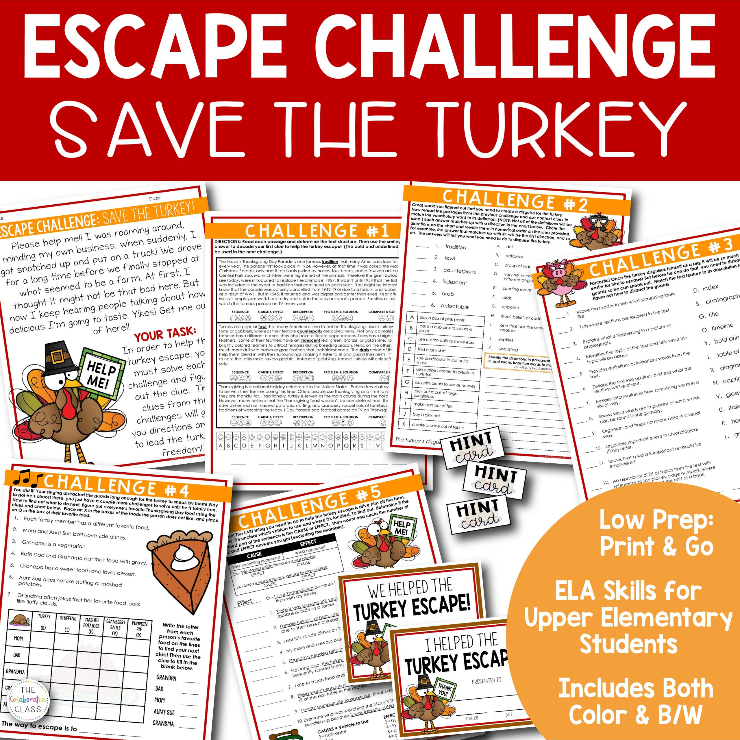 Thanksgiving Escape Challenge - The Collaborative Class