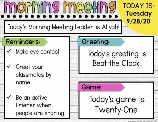 The Morning Meeting Blueprint for Upper Elementary Teachers - The ...