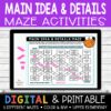 Main Idea Activities | Maze Puzzles | Distance Learning