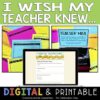 I Wish My Teacher Knew | Distance Learning
