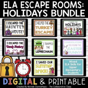 Summer Escape to the Beach ELA Escape Room | End of Year Review | Test Prep