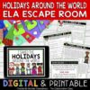 Holidays Around the World Escape Room ELA December Activity | Distance Learning