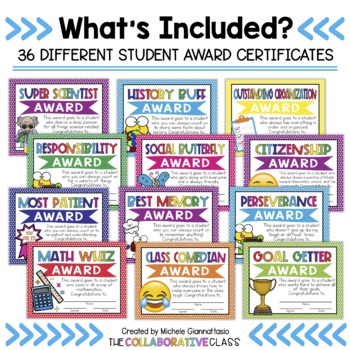 Student Awards for the End of the Year | Printable & Digital - The ...
