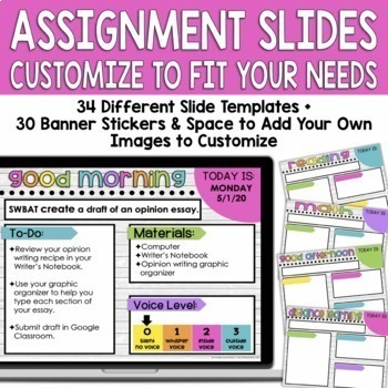 Assignment Slides Customizable | Growing Bundle - The Collaborative Class