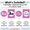 Alphabet Posters | Bright + Black & White Dots | Print + Cursive - Image 2